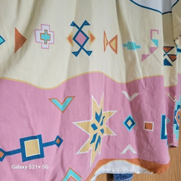 Vintage Saint Germain Paris Aztec print 2 piece set womens size medium - Picture 10 of 11